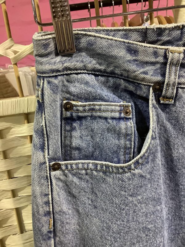 Vintage 80s Pepe tapered jeans with turn ups front view Pocket detail
