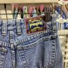 Vintage 80s Pepe tapered jeans with turn ups back view label detail