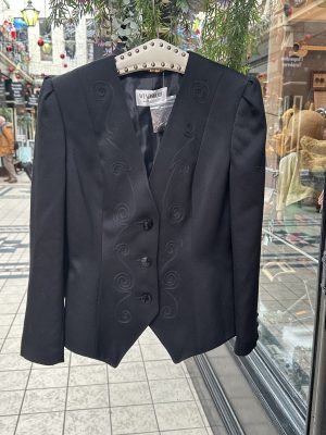 80s Windsmoor Panelled Blazer Jacket with Embroidered Swirls [8-10]